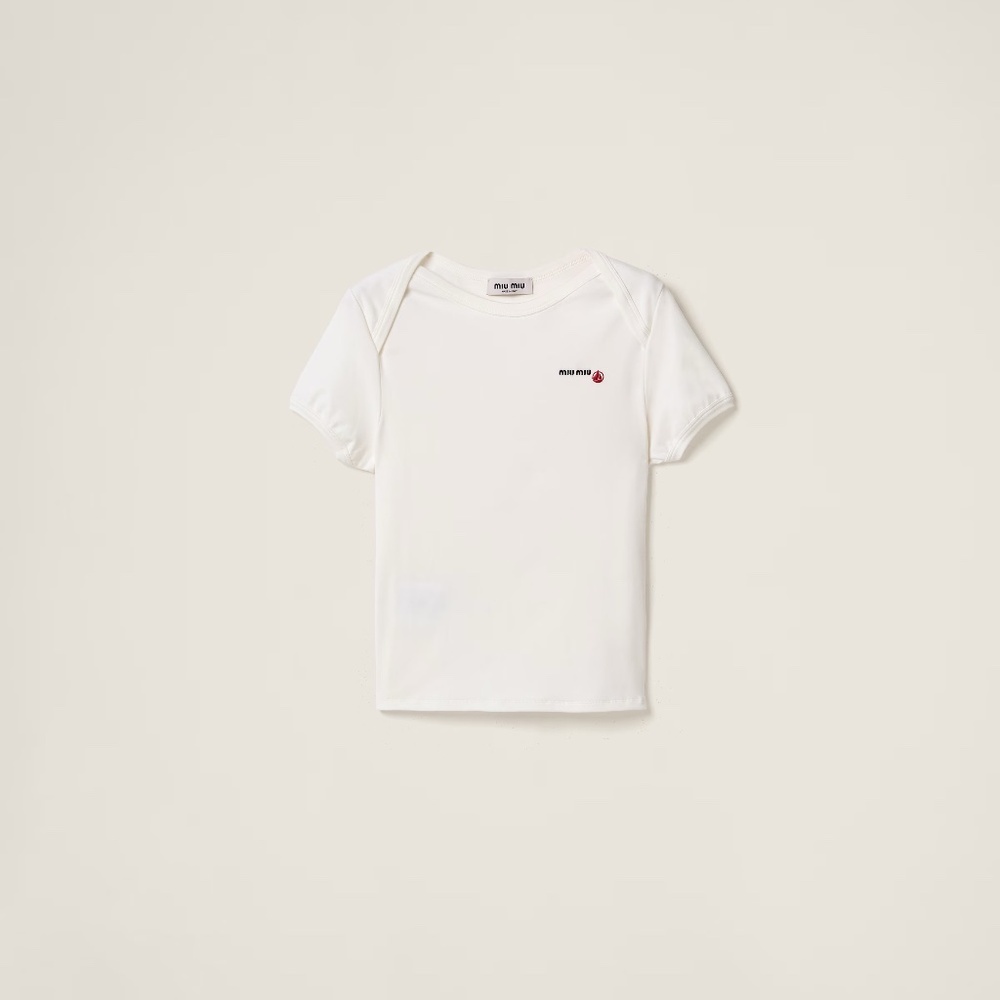 Petit Bateau X Miu Miu stretch jersey slim T-shirt Small